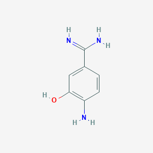 molecular formula C7H9N3O B12953478 4-Amino-3-hydroxybenzimidamide 