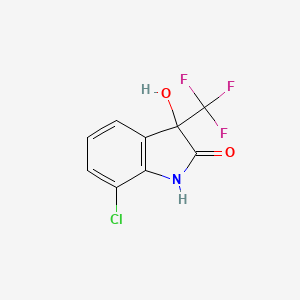 molecular formula C9H5ClF3NO2 B12953483 7-Chloro-3-hydroxy-3-(trifluoromethyl)indolin-2-one 