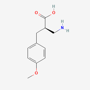 molecular formula C11H15NO3 B12953493 (R)-3-Amino-2-(4-methoxybenzyl)propanoic acid 