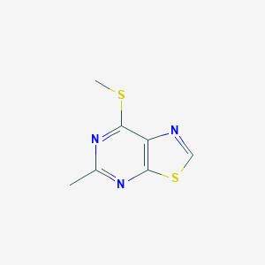 molecular formula C7H7N3S2 B12953498 5-Methyl-7-(methylthio)thiazolo[5,4-d]pyrimidine 