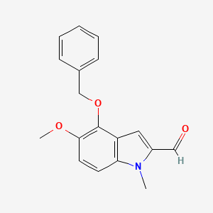 molecular formula C18H17NO3 B12953514 4-(Benzyloxy)-5-methoxy-1-methyl-1h-indole-2-carbaldehyde 