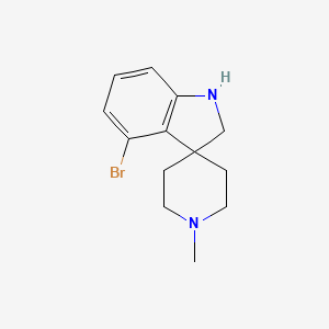 molecular formula C13H17BrN2 B12953535 4-Bromo-1'-methylspiro[indoline-3,4'-piperidine] CAS No. 1160247-26-6