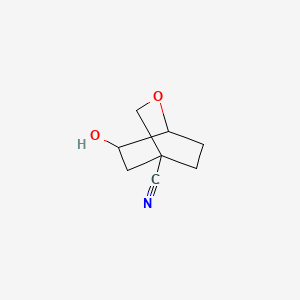 molecular formula C8H11NO2 B12953581 6-Hydroxy-2-oxabicyclo[2.2.2]octane-4-carbonitrile 