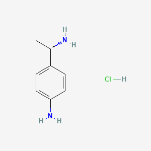 molecular formula C8H13ClN2 B12953602 (S)-4-(1-Aminoethyl)aniline hydrochloride 