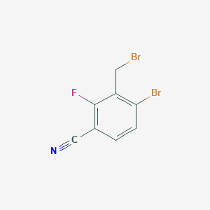 molecular formula C8H4Br2FN B12953609 4-Bromo-3-(bromomethyl)-2-fluorobenzonitrile 