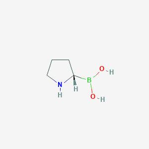 molecular formula C4H10BNO2 B12953620 (S)-Pyrrolidin-2-ylboronic acid 