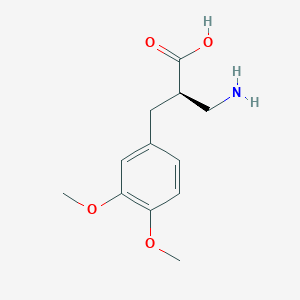 molecular formula C12H17NO4 B12953646 (R)-3-Amino-2-(3,4-dimethoxybenzyl)propanoic acid 