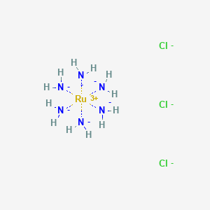 molecular formula Cl3H12N6Ru-6 B12953651 Azanide;ruthenium(3+);trichloride 