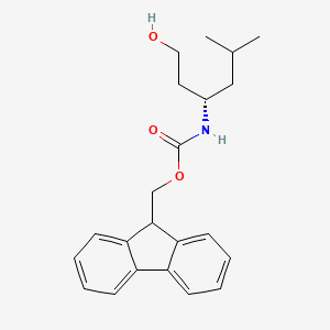 9H-fluoren-9-ylmethyl N-[(3S)-1-hydroxy-5-methylhexan-3-yl]carbamate