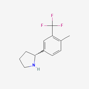 molecular formula C12H14F3N B12953663 (R)-2-(4-Methyl-3-(trifluoromethyl)phenyl)pyrrolidine 