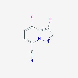 molecular formula C8H3F2N3 B12953670 3,4-Difluoropyrazolo[1,5-a]pyridine-7-carbonitrile 