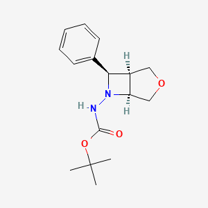 molecular formula C16H22N2O3 B12953672 rel-tert-Butyl ((1R,5S,7R)-7-phenyl-3-oxa-6-azabicyclo[3.2.0]heptan-6-yl)carbamate 