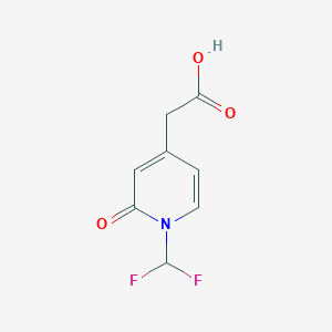 molecular formula C8H7F2NO3 B12953684 (1-Difluoromethyl-2-oxo-1,2-dihydropyridin-4-yl)acetic acid 