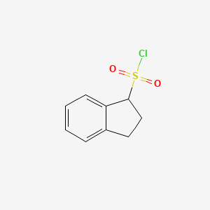 molecular formula C9H9ClO2S B12953708 2,3-dihydro-1H-indene-1-sulfonyl chloride 