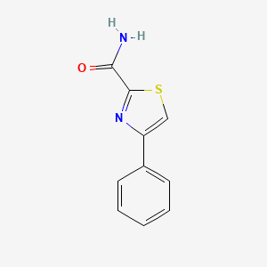 molecular formula C10H8N2OS B12953710 4-Phenylthiazole-2-carboxamide 