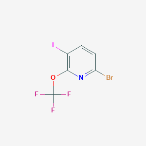 molecular formula C6H2BrF3INO B12953713 6-Bromo-3-iodo-2-(trifluoromethoxy)pyridine 