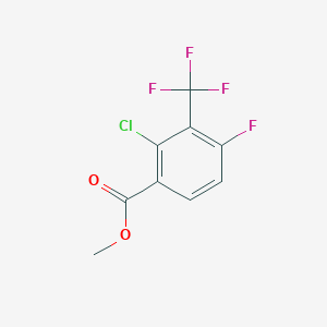 molecular formula C9H5ClF4O2 B12953723 Methyl 2-chloro-4-fluoro-3-(trifluoromethyl)benzoate 