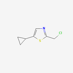 molecular formula C7H8ClNS B12953727 2-(Chloromethyl)-5-cyclopropylthiazole 