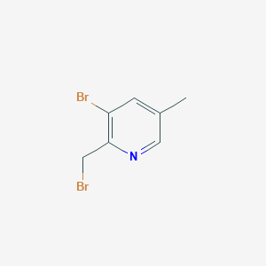 molecular formula C7H7Br2N B12953743 3-Bromo-2-(bromomethyl)-5-methylpyridine 