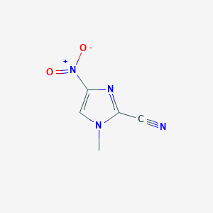 molecular formula C5H4N4O2 B12953773 1-Methyl-4-nitro-1H-imidazole-2-carbonitrile 