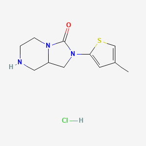 2-(4-methylthiophen-2-yl)-1,5,6,7,8,8a-hexahydroimidazo[1,5-a]pyrazin-3-one;hydrochloride