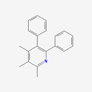 molecular formula C20H19N B12953795 2,3,4-Trimethyl-5,6-diphenylpyridine 