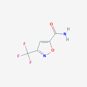 molecular formula C5H3F3N2O2 B12953801 3-(Trifluoromethyl)isoxazole-5-carboxamide 