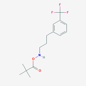 molecular formula C15H20F3NO2 B12953803 O-Pivaloyl-N-(3-(3-(trifluoromethyl)phenyl)propyl)hydroxylamine 