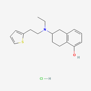 molecular formula C18H24ClNOS B12953822 6-(Ethyl(2-(thiophen-2-yl)ethyl)amino)-5,6,7,8-tetrahydronaphthalen-1-ol hydrochloride 