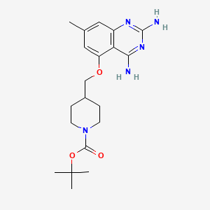 Tert-butyl 4-(((2,4-diamino-7-methylquinazolin-5-yl)oxy)methyl)piperidine-1-carboxylate