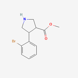 molecular formula C12H14BrNO2 B12953864 Methyl 4-(2-bromophenyl)pyrrolidine-3-carboxylate 