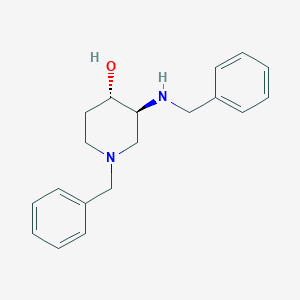 molecular formula C19H24N2O B12953889 (3S,4S)-1-benzyl-3-(benzylamino)piperidin-4-ol 