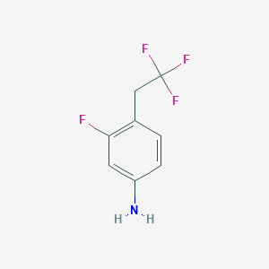 molecular formula C8H7F4N B12953899 3-Fluoro-4-(2,2,2-trifluoroethyl)aniline 