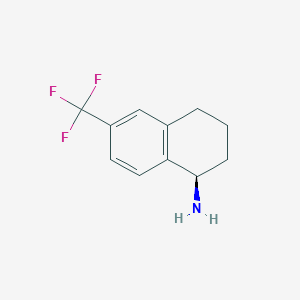 molecular formula C11H12F3N B12953902 (R)-6-(trifluoromethyl)-1,2,3,4-tetrahydronaphthalen-1-amine hydrochloride 