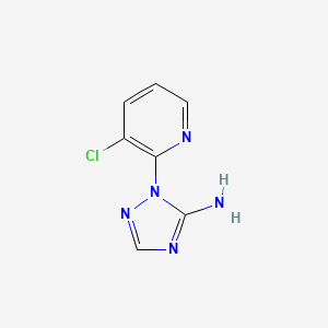 molecular formula C7H6ClN5 B12953946 1-(3-Chloropyridin-2-yl)-1H-1,2,4-triazol-5-amine 