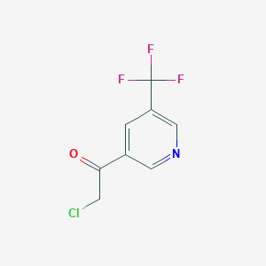 molecular formula C8H5ClF3NO B12953973 2-Chloro-1-(5-(trifluoromethyl)pyridin-3-yl)ethanone 