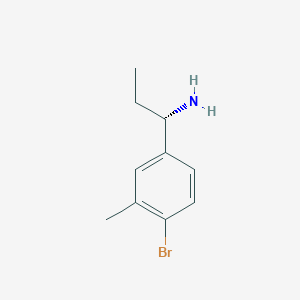 (S)-1-(4-Bromo-3-methylphenyl)propan-1-amine