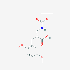 molecular formula C17H25NO6 B12954016 (R)-3-((tert-Butoxycarbonyl)amino)-2-(2,5-dimethoxybenzyl)propanoic acid 