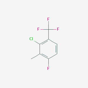 molecular formula C8H5ClF4 B12954018 2-Chloro-4-fluoro-3-methyl-1-(trifluoromethyl)benzene 