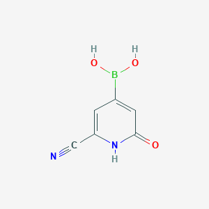 molecular formula C6H5BN2O3 B12954045 (2-Cyano-6-hydroxypyridin-4-YL)boronic acid 