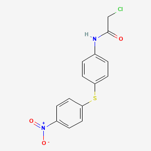 molecular formula C14H11ClN2O3S B1295405 2-氯-N-(4-((4-硝基苯基)硫代)苯基)乙酰胺 CAS No. 62292-40-4