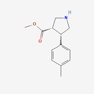 molecular formula C13H17NO2 B12954060 Methyl (3S,4S)-4-(p-tolyl)pyrrolidine-3-carboxylate 