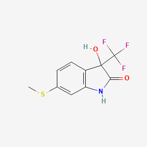 3-Hydroxy-6-(methylthio)-3-(trifluoromethyl)indolin-2-one