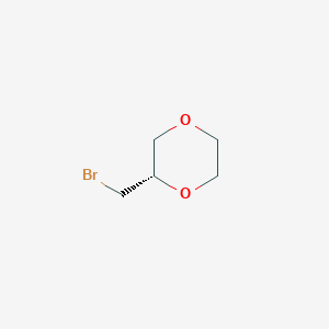 molecular formula C5H9BrO2 B12954122 (S)-2-(Bromomethyl)-1,4-dioxane 