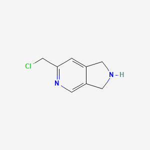 molecular formula C8H9ClN2 B12954131 6-(Chloromethyl)-2,3-dihydro-1H-pyrrolo[3,4-c]pyridine 