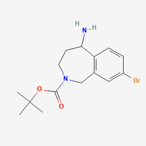 molecular formula C15H21BrN2O2 B12954136 tert-Butyl 5-amino-8-bromo-4,5-dihydro-1H-benzo[c]azepine-2(3H)-carboxylate 