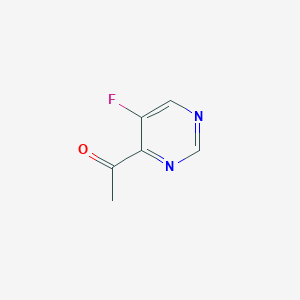 molecular formula C6H5FN2O B12954156 1-(5-Fluoropyrimidin-4-yl)ethan-1-one 