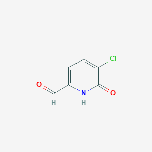 molecular formula C6H4ClNO2 B12954240 5-Chloro-6-hydroxypyridine-2-carbaldehyde 