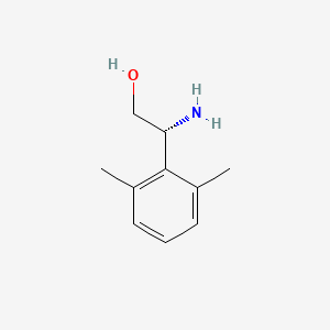 molecular formula C10H15NO B12954253 (R)-2-Amino-2-(2,6-dimethylphenyl)ethan-1-ol 