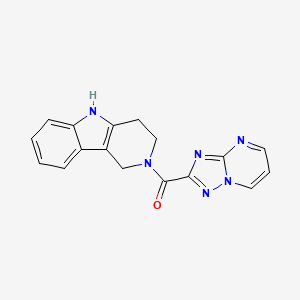 molecular formula C17H14N6O B12954254 [1,2,4]Triazolo[1,5-a]pyrimidin-2-yl(1,3,4,5-tetrahydro-2H-pyrido[4,3-b]indol-2-yl)methanone 